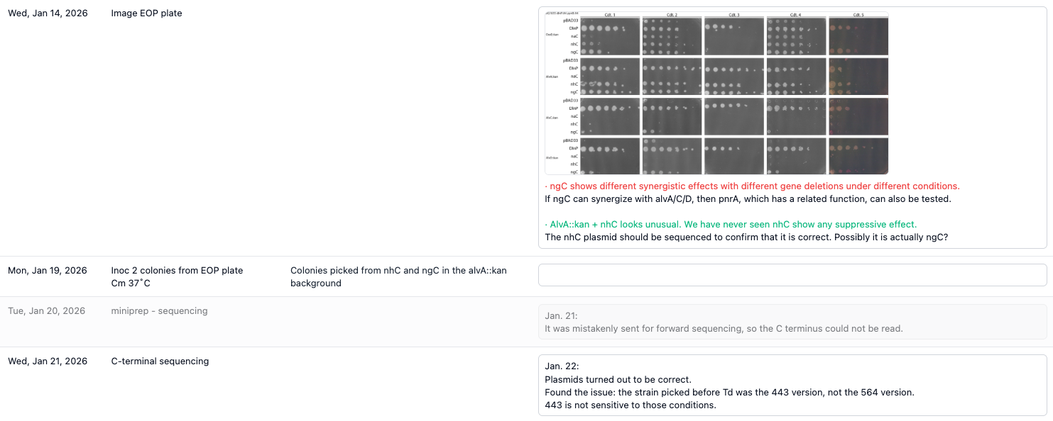 Lab Notes detail preview