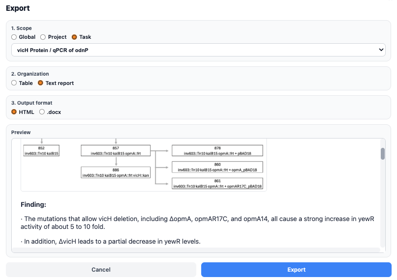 Lab Notes workflow preview